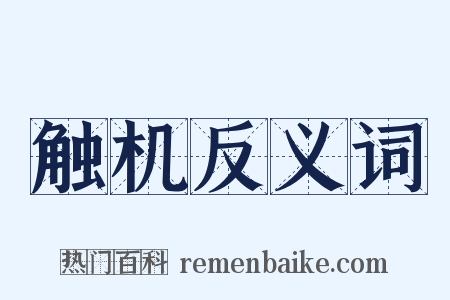 触机反义词是什么意思的图片